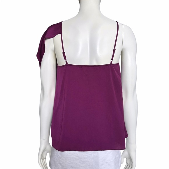 BCBGeneration Mauve Asymmetrical Flowy Satin Cami Top XS - Picture 2 of 6